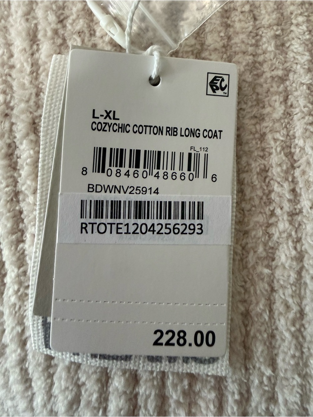 Barefoot Dreams Sand Dune Pink Cotton Ribbed Cardigan Large XL - Picture 16 of 16